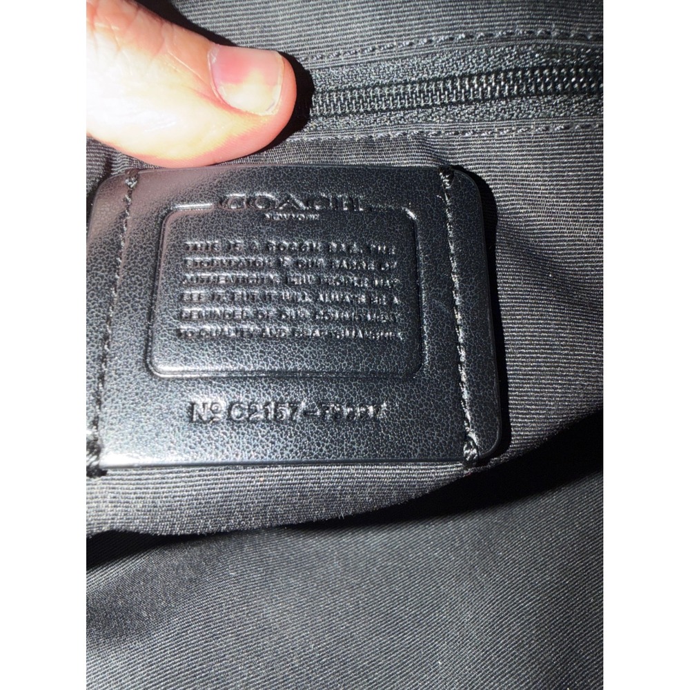 Coach Satchel Black Pebbled Leather Crossbody Bag Gold Hardware C2157-79997 - Picture 10 of 10